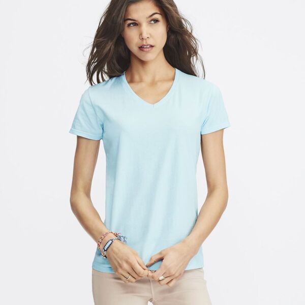 Garment-Dyed Women’s Midweight V-Neck T-Shirt Thumbnail